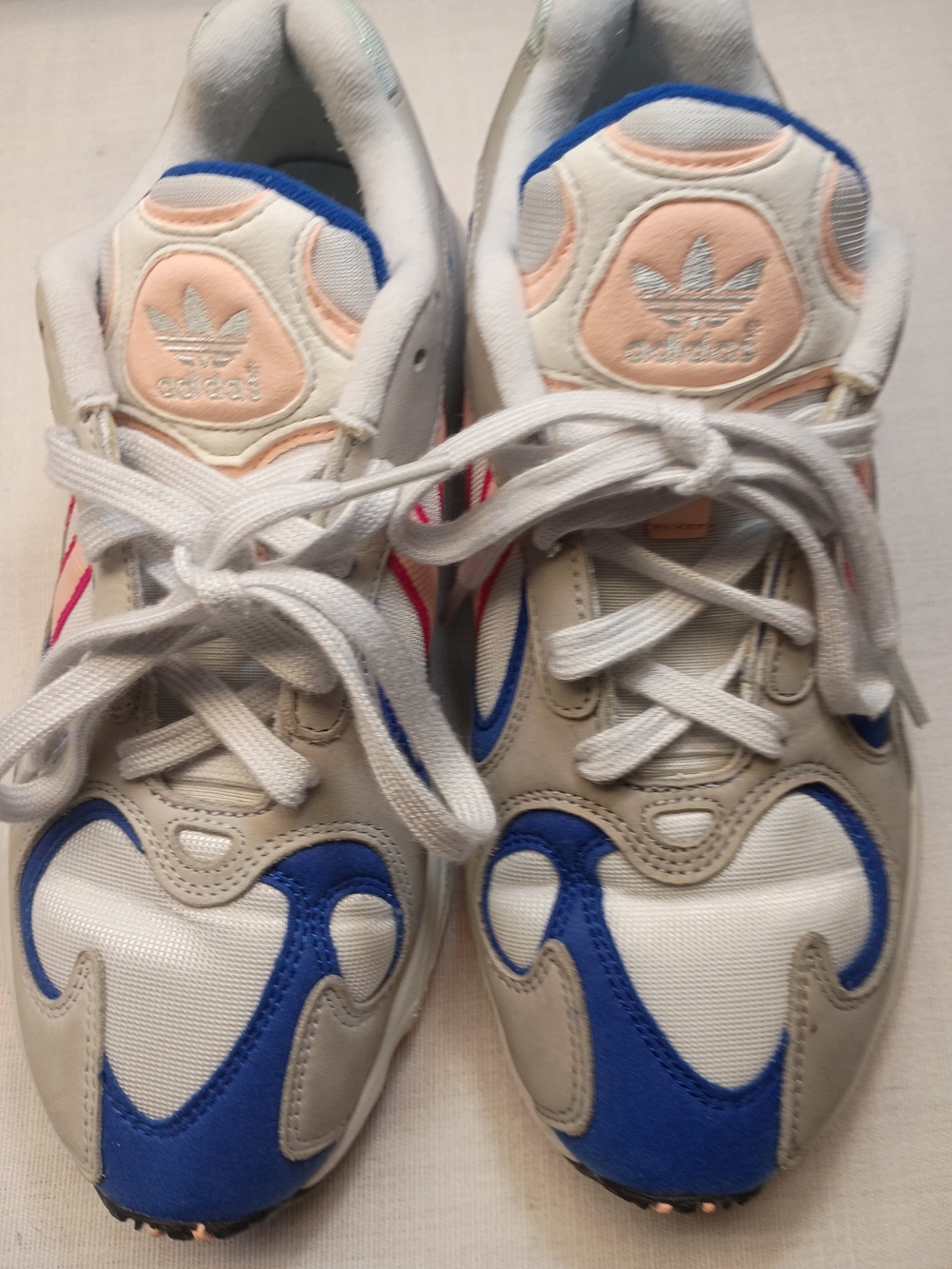 adidas Yung-1 Clear Orange Royal Men's Crystal White Low Top Sneakers BD7654